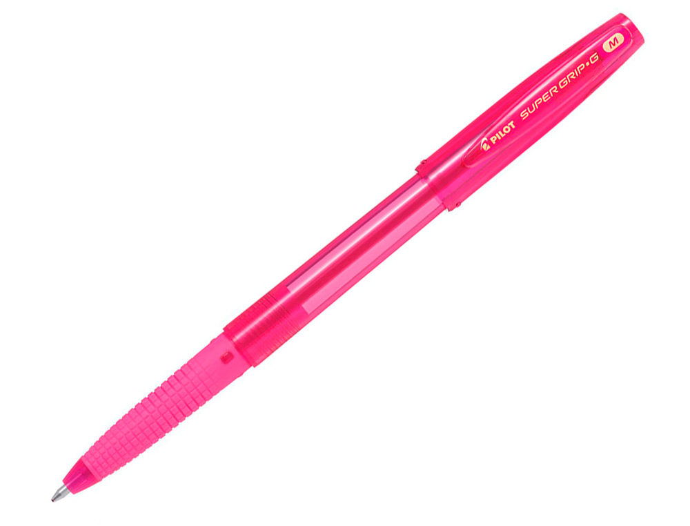 STYLO-BILLE PILOT SUPER GRIP G NEON CAPUCHON POINTE MOYENNE BILLE ULTRA-RESISTANTE CORPS ET