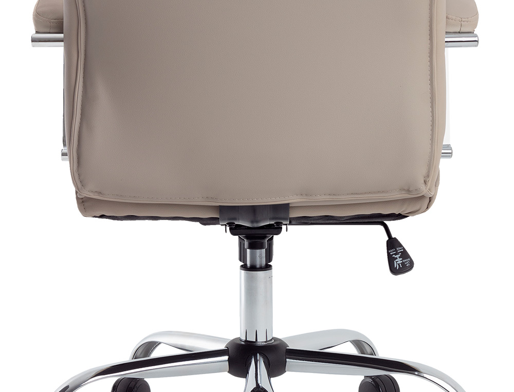 FAUTEUIL DE DIRECTION Q-CONNECT MODENA SIMILI CUIR BASE ACIER CHROME HAUTEUR MAX 1210MM LARGEUR 630MM PROF 680MM GRIS