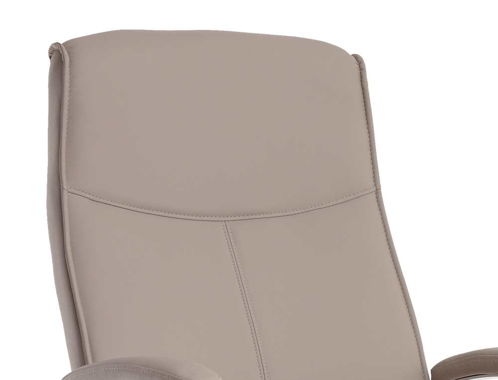 FAUTEUIL DE DIRECTION Q-CONNECT MODENA SIMILI CUIR BASE ACIER CHROME HAUTEUR MAX 1210MM LARGEUR 630MM PROF 680MM GRIS