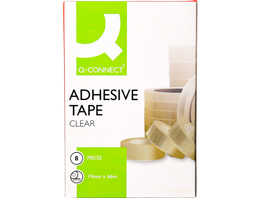 RUBAN ADHÉSIF Q-CONNECT ÉCONOMIQUE RÉSISTANT TRANSPARENT 19MMX66M