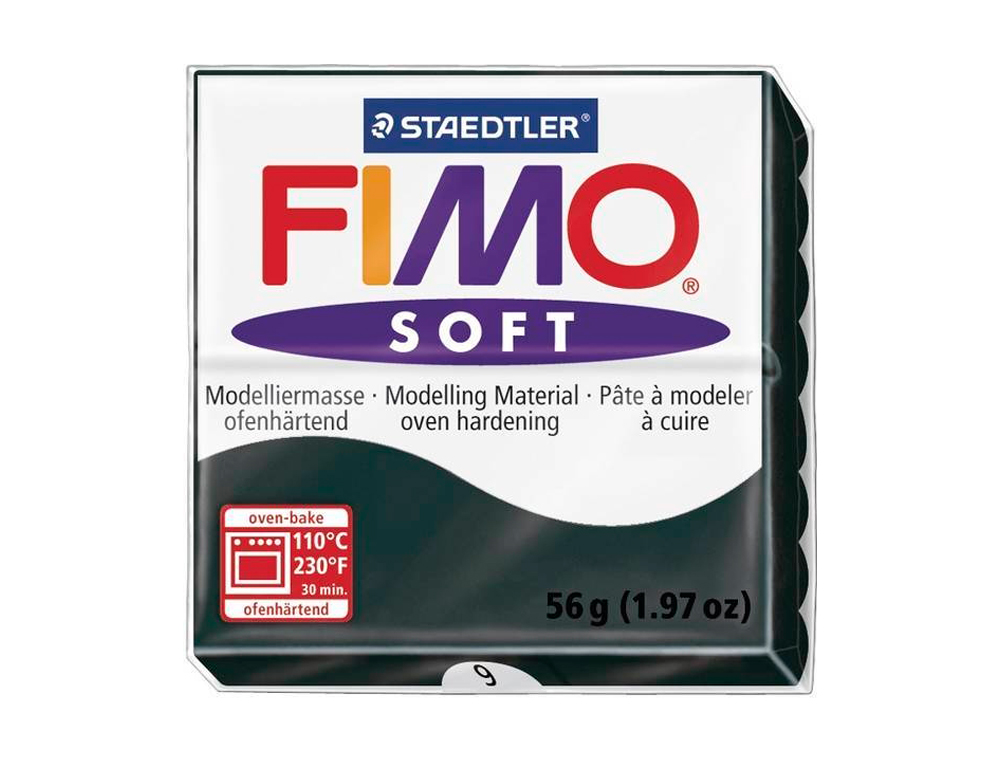 PTE  MODELER FIMO SOFT COLORIS NOIR PAIN 57G