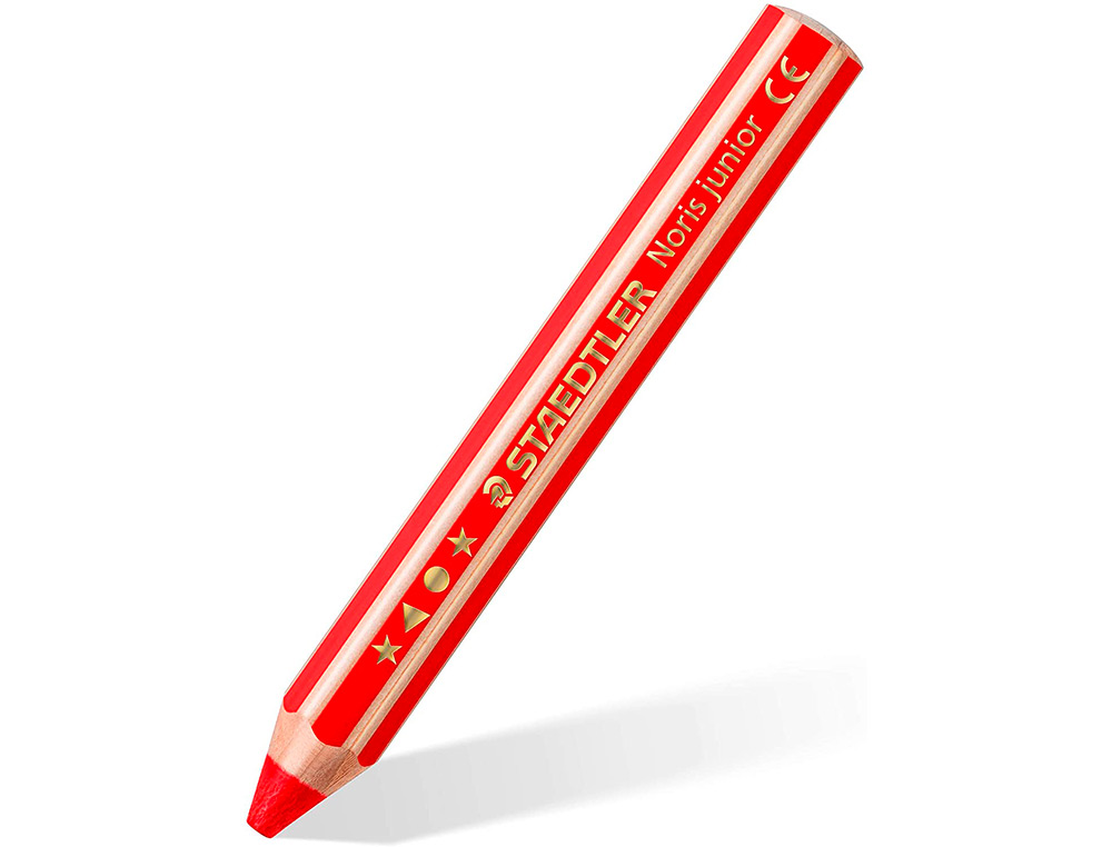 CRAYON COULEUR STAEDTLER NORIS JUNIOR 140 3-EN-1 CRAIE CIRE AQUARELLABLE             TAILLE-CRAYON COLORIS