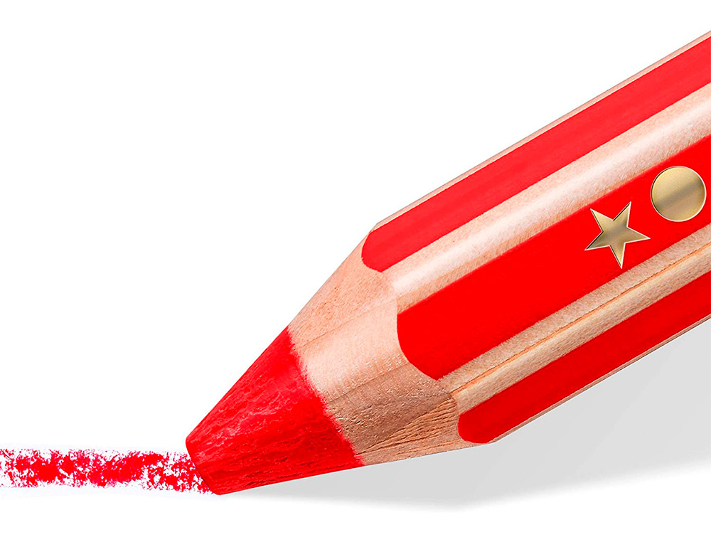 CRAYON COULEUR STAEDTLER NORIS JUNIOR 140 3-EN-1 CRAIE CIRE AQUARELLABLE             TAILLE-CRAYON COLORIS