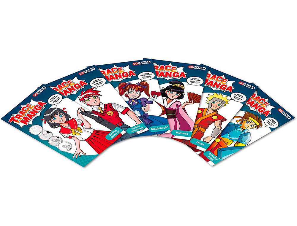 TRACE-MANGA GO MANGA 2 POCHOIRS SILHOUETTE A TRACER  TENUE VESTIMENTAIRE ET        ACCESSOIRES MODELE FILLE