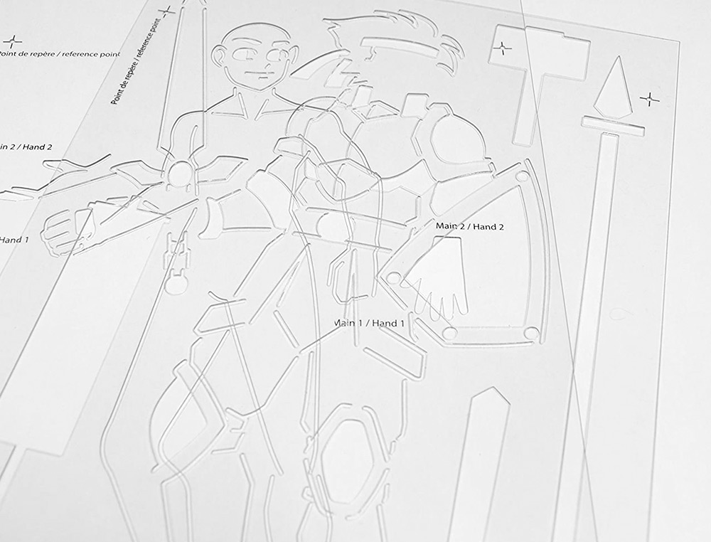 TRACE-MANGA GO MANGA 2 POCHOIRS SILHOUETTE A TRACER TENUE VESTIMENTAIRE ET ACCESSOIRES MODELE GARCON