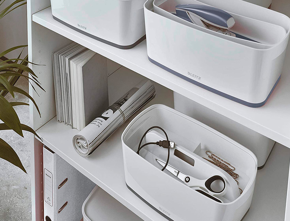 BAC RANGEMENT LEITZ MYBOX FORMAT A5 5L 318X128X3191MM BLANC GRIS