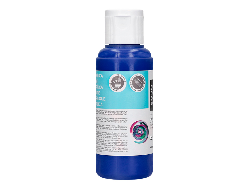 PEINTURE ACRYLIQUE LIDERPAPEL COLORIS BLEU OUTREMER         BOUTEILLE 80ML