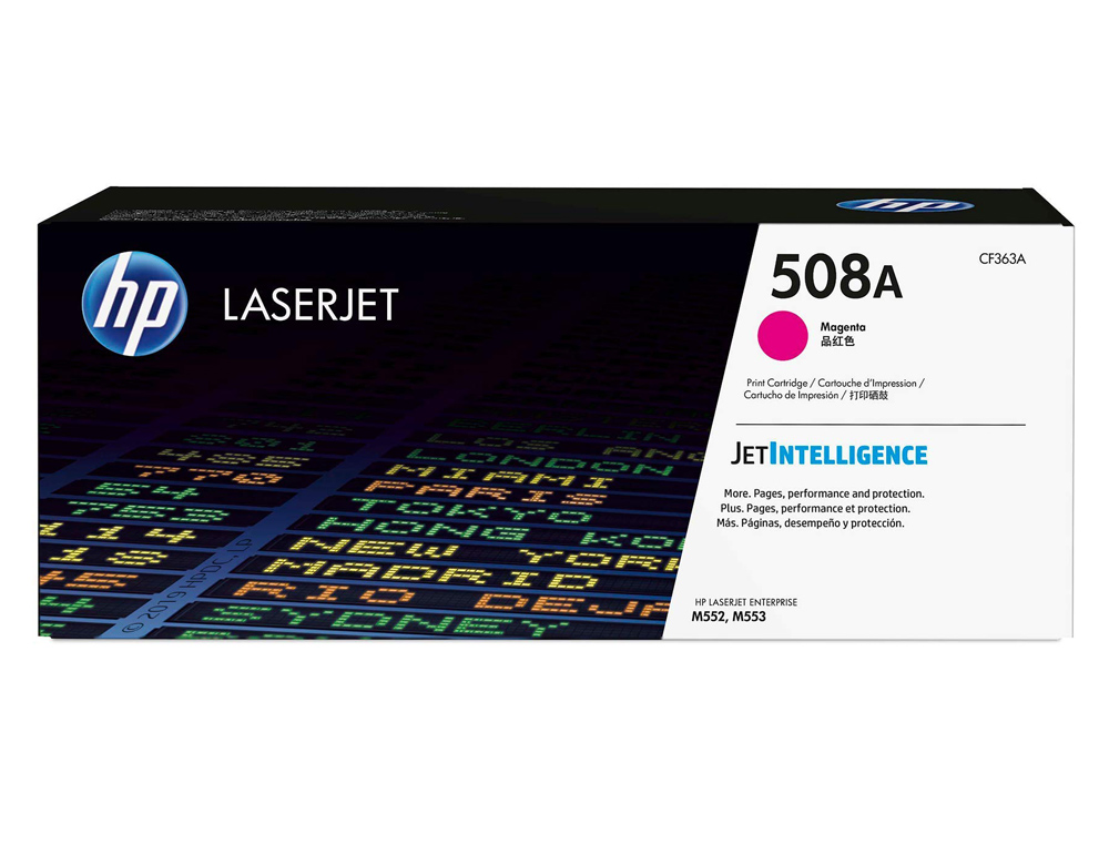 TONER LASER HP N.508A LASERJET ENTREPRISE M552/M553/M577 COULEUR MAGENTA 5000P