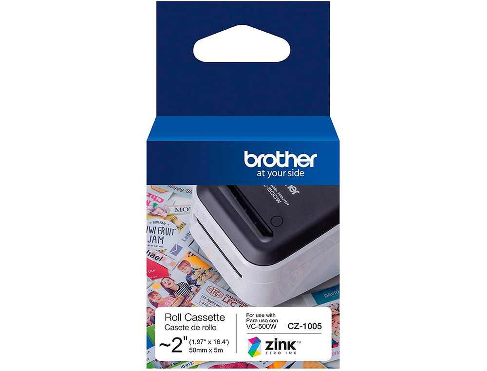 RUBAN BROTHER CZ1005 50MM/5M ETIQUETTES IMPRESSION COULEUR