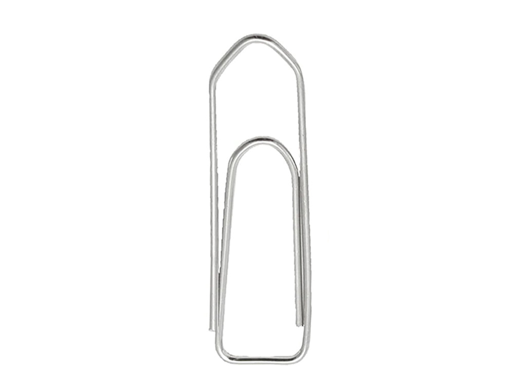TROMBONE Q-CONNECT NICKELE N 3 BOUT POINTU 43MM BOITE 100 UNITES