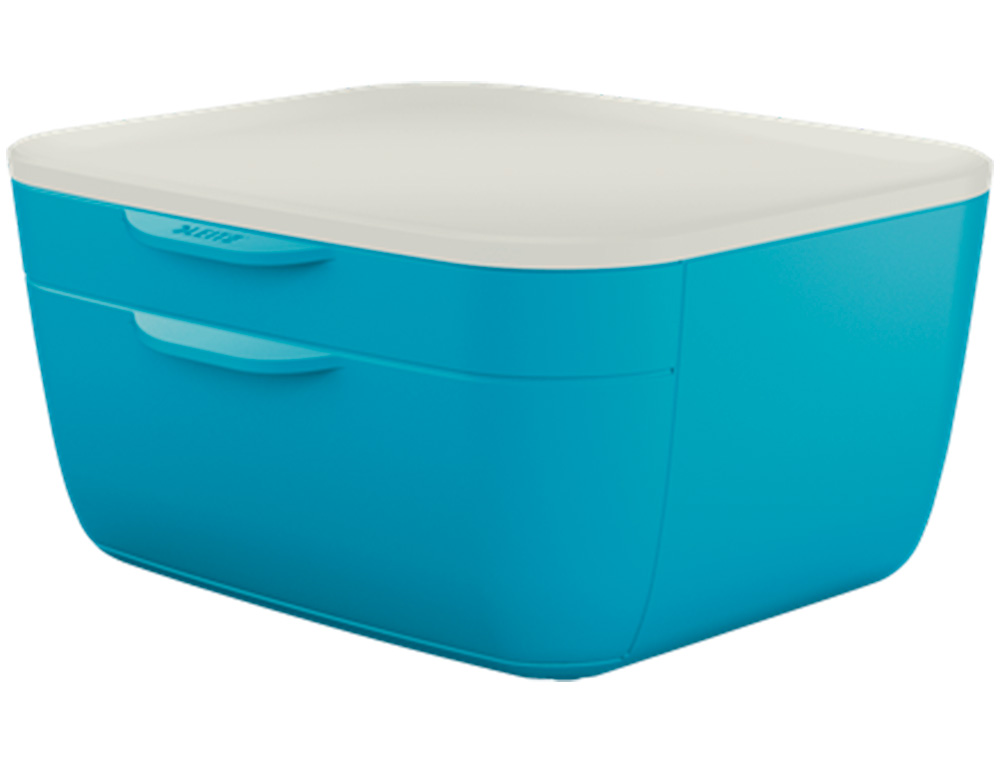 BLOC DE CLASSEMENT LEITZ COSY POLYSTYRENE. COLORIS BLEU.    DIMENSIONS: 251 X 143 X 275MM