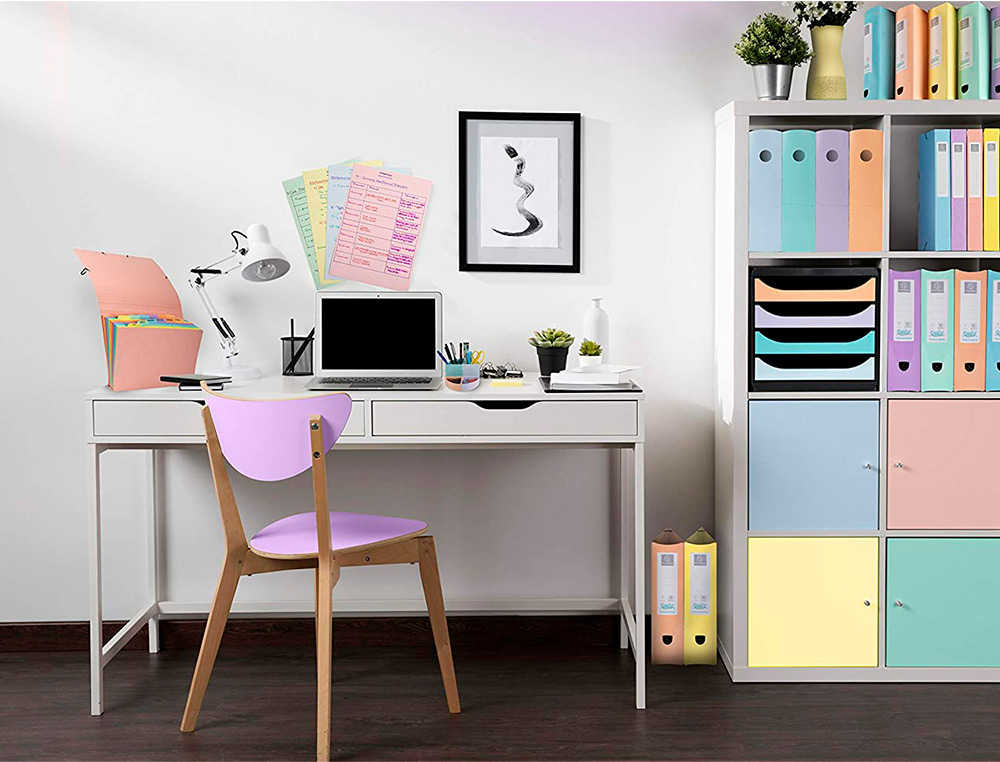 PORTE REVUESEXACOMPTA MAG-CUBE POUR DOCUMENTS A4 PASTEL MAUVE PASTEL