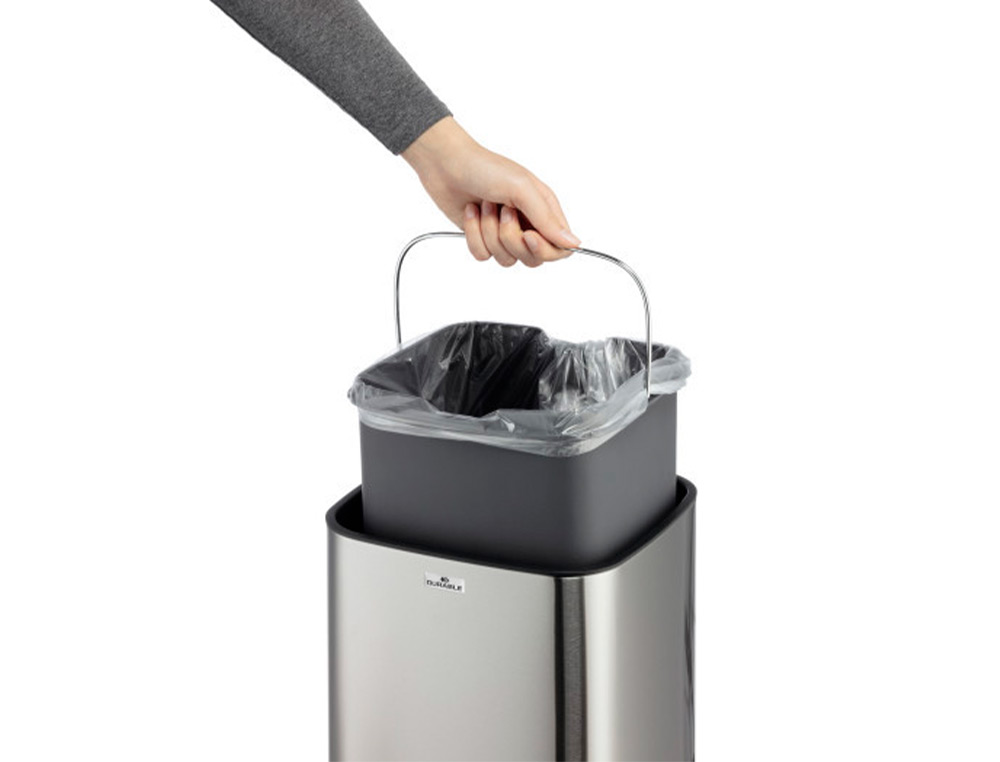 POUBELLE DURABLE A CAPTEUR AUTOMATIQUE ACIER INOXIDABLE  A 