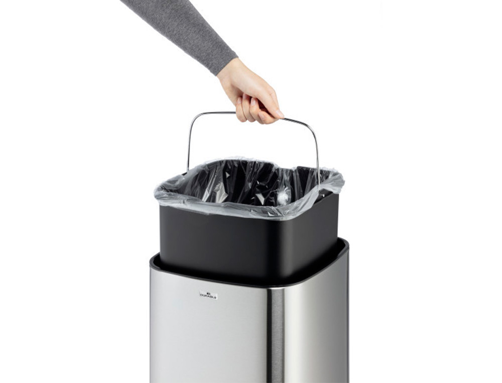 POUBELLE DURABLE A CAPTEUR AUTOMATIQUE ACIER INOXIDABLE  A 