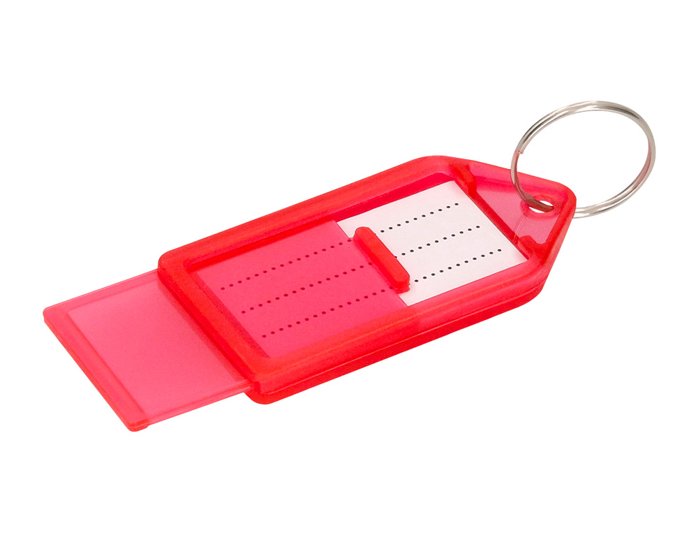 PORTE-CLES Q-CONNECT PORTE-ETIQUETTE PREMIUM COLORIS ROUGE BOITE 40 UNITES