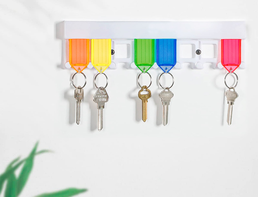 PORTE-CLES Q-CONNECT PORTE-ETIQUETTE PREMIUM COLORIS ROUGE BOITE 40 UNITES