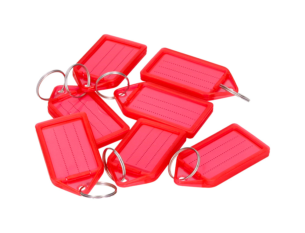 PORTE-CLES Q-CONNECT PORTE-ETIQUETTE PREMIUM COLORIS ROUGE BOITE 40 UNITES