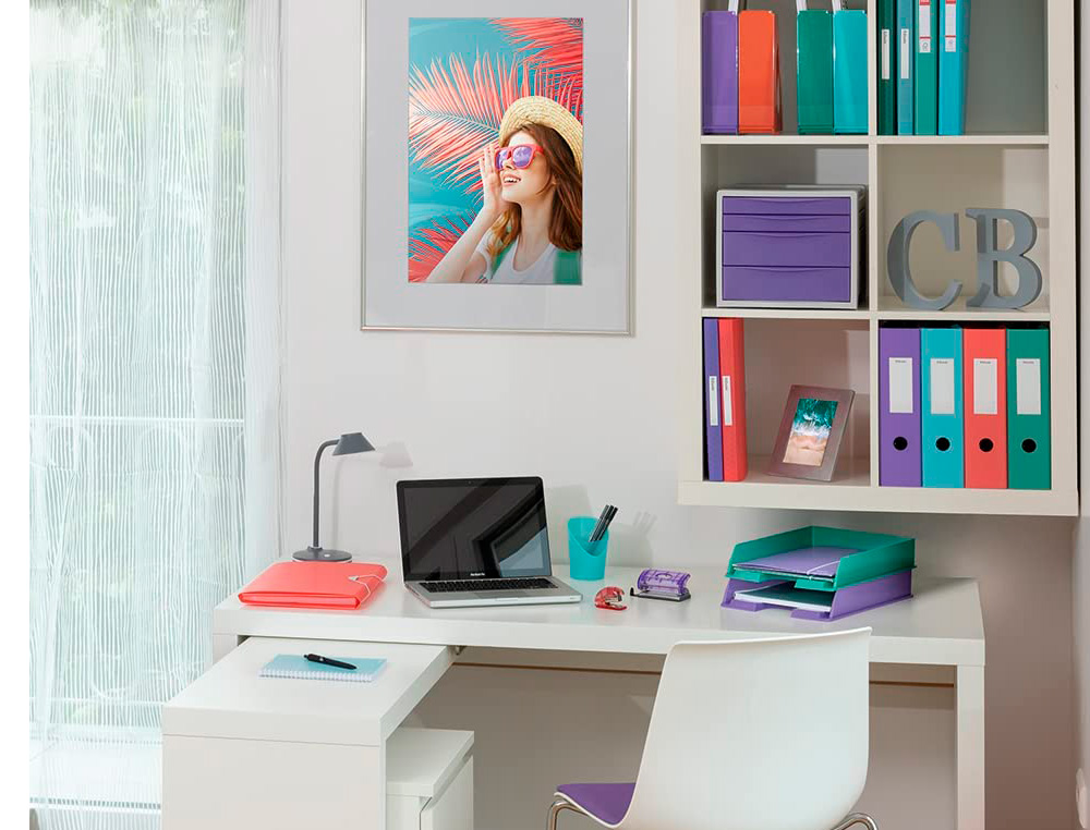 PORTE-REVUES ESSELTE COLOUR'BREEZE A4 TRANSLUCIDE  COULEUR LAVANDE