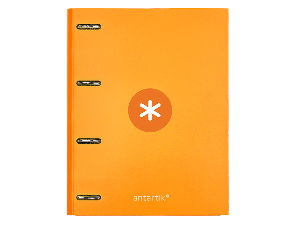 CLASSEUR ANTARTIK 4 ANNEAUX RONDS 40MM A4 CARTON REMBORDE FEUILLETS MOBILES Q5X5 JAUNE MOUTARDE