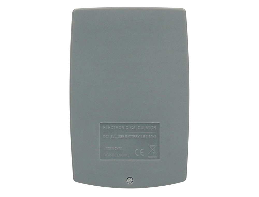 CALCULATRICE DE POCHE LIDERPAPEL XF03 8 CHIFFRES    AVEC PILE 99X64X9 MM COLORIS  GRIS