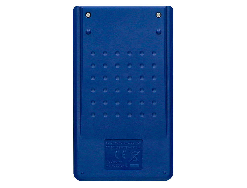 CALCULATRICE DE POCHE LIDERPAPEL XF09 8 CHIFFRES    SOLAIRE ET PILES 115X65X8 MM  COLORIS BLEU