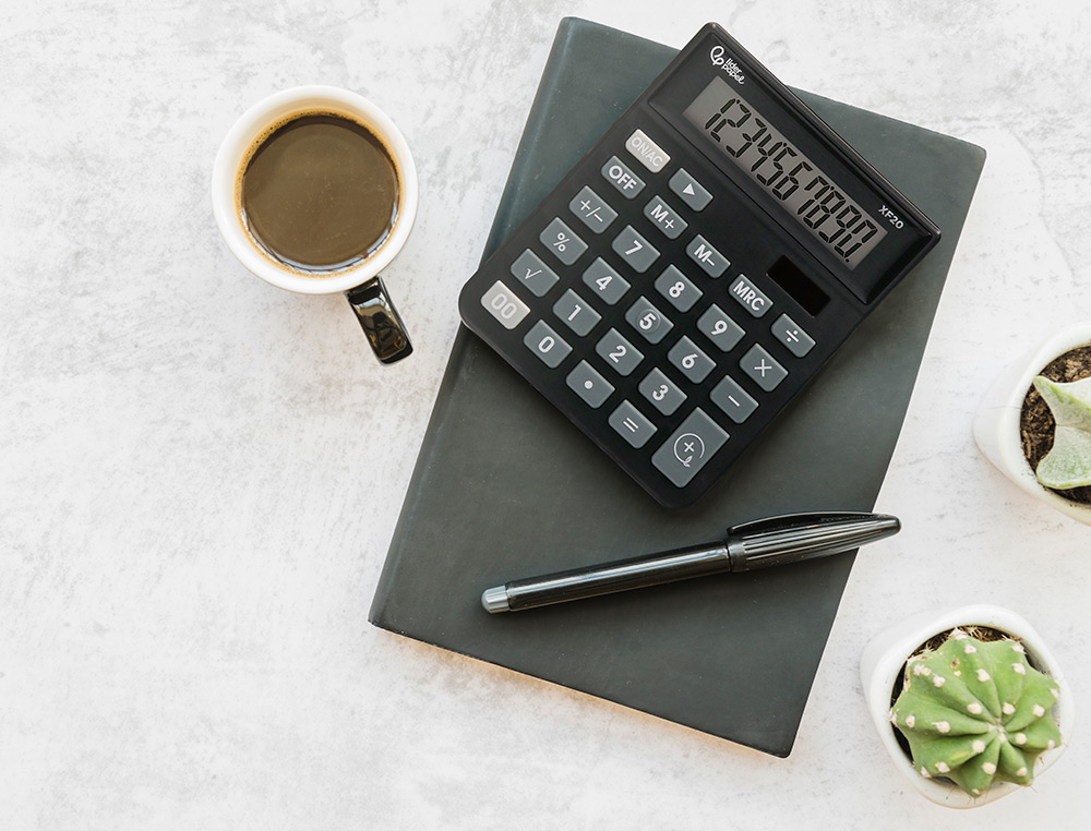 CALCULATRICE DE BUREAU LIDERPAPEL XF20 10 CHIFFRES   SOLAIRE ET PILES 127X105X24   MM COLORIS NOIR