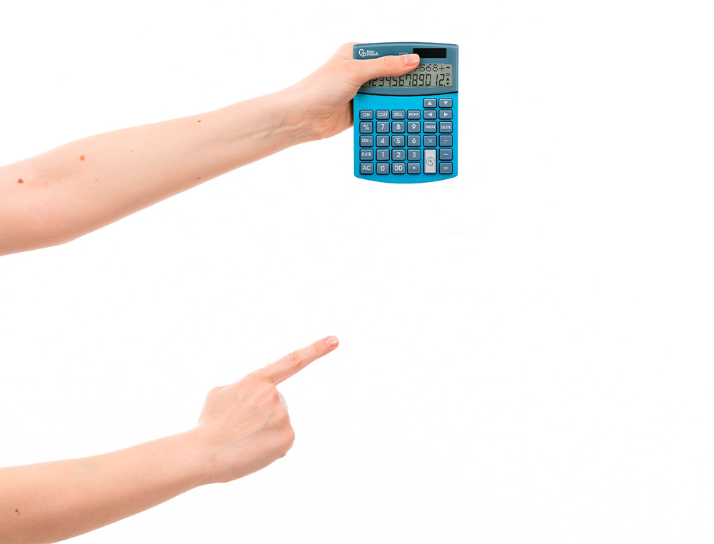 CALCULATRICE DE BUREAU LIDERPAPEL XF28 12 CHIFFRES DOUBLE LIGNE COUTS VENTES MARGE TAXES SOLAIRE ET PILES