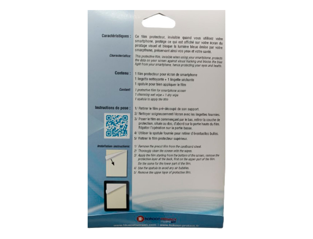 FILM PROTETION HYDROGEL ANTI ESPION PACK DE 20 PIECES