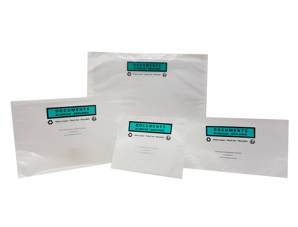 POCHETTE ADHESIVE PAPER LIST PORTE-DOCUMENTS CRISTAL C5    P/100