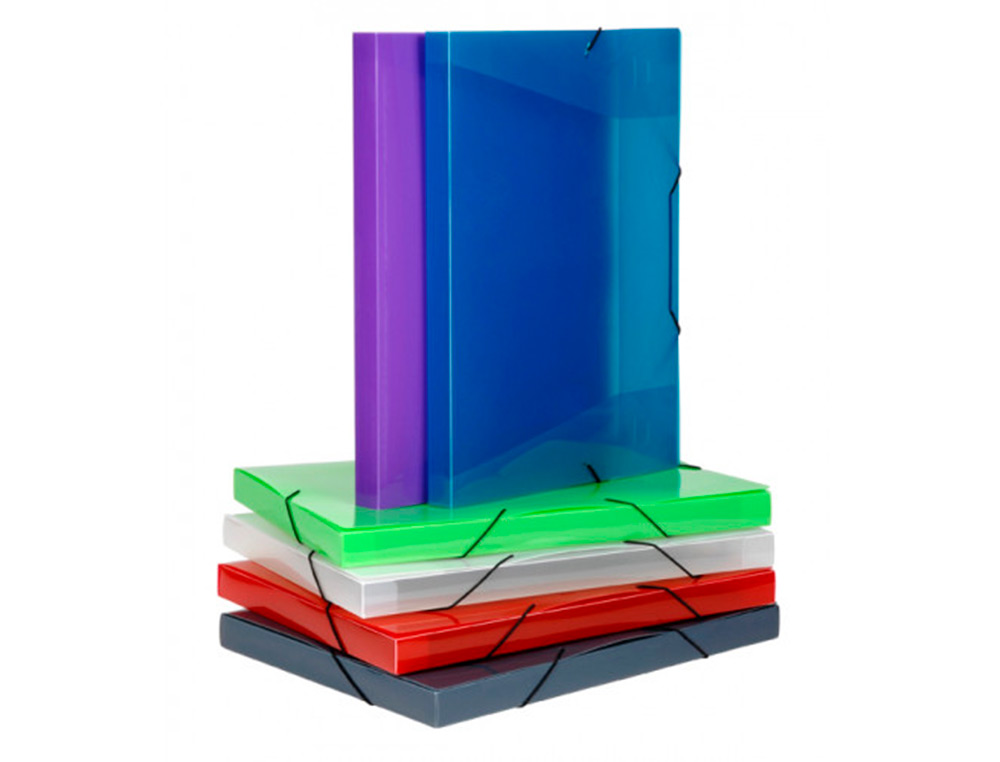 BOITE DE CLASSEMENT COOLBOX A3 DOS 3CM POLYPROPYLENE PROPYGLASS COLORIS ASSORTIS