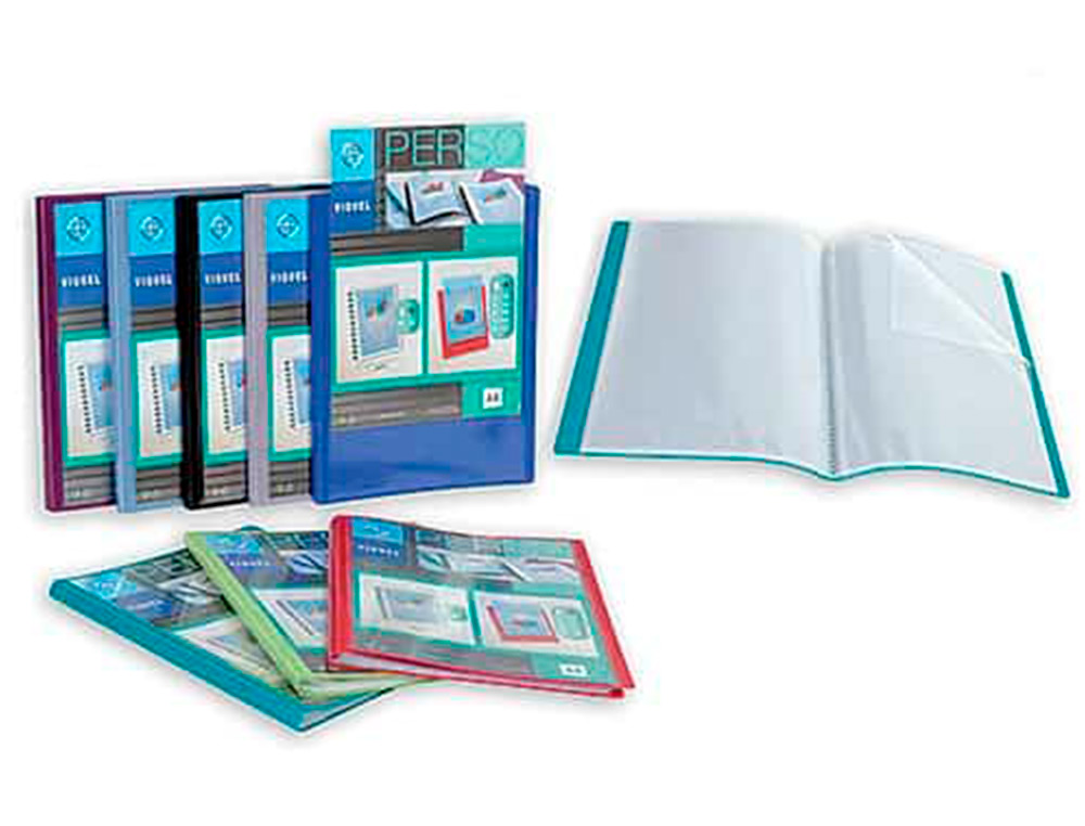 PORTE VUES ESSENTIEL RECYCLE PERSONNALISABLE 60 VUES       POLYPROPYLENE A4 COLORIS      ASSORTIS