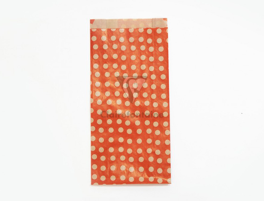 POCHETTES KRAFT FOND ROUGE 50G/M   15X31X6 CM  SACHET DE 50 UN