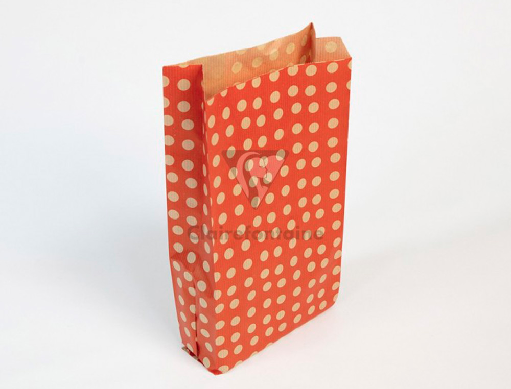 POCHETTES KRAFT FOND ROUGE 50G/M   15X31X6 CM  SACHET DE 50 UN