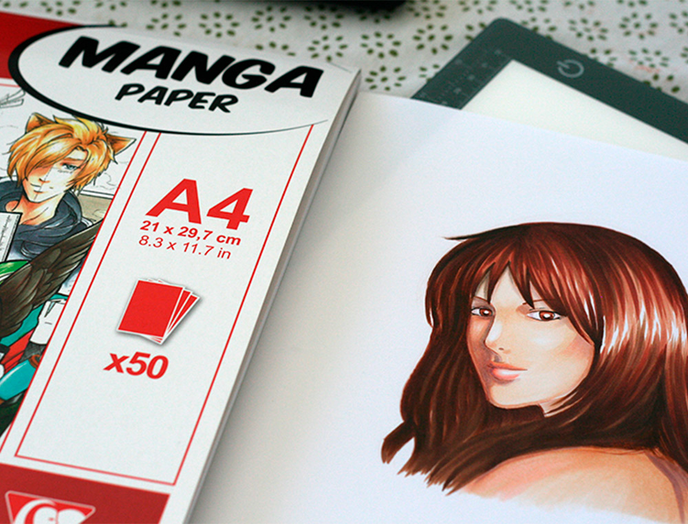 MANGA ILLUSTRATIONS BLOC COLL  CLAIREFONTAINE A4       21X29,7CM  100GR 50F