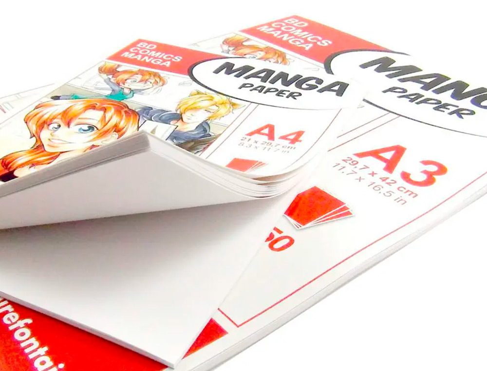 MANGA ILLUSTRATIONS BLOC COLL  CLAIREFONTAINE A4       21X29,7CM  100GR 50F