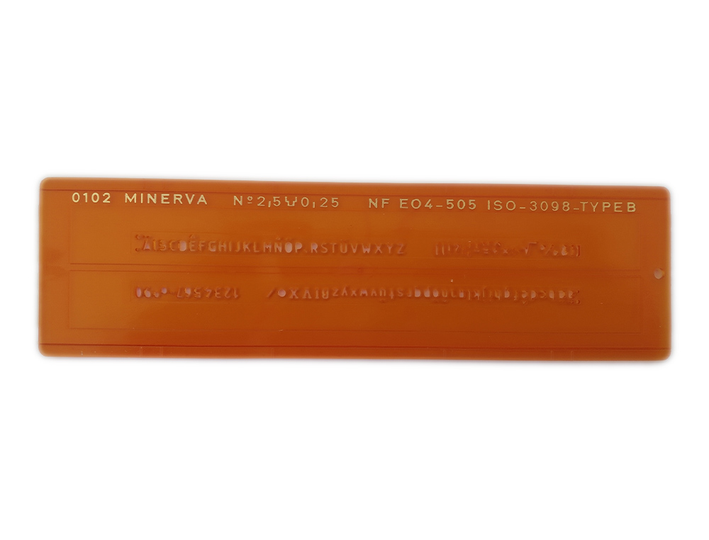 TRACE-LETTRES MINERVA TRACAGE TECHNIQUE 2.5MM ORANGE