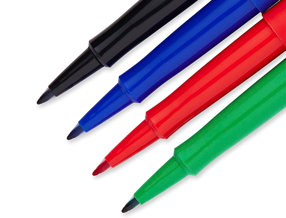 FEUTRE ECRITURE PAPER MATE FLAIR ORIGINAL POINTE MOYENNE 0,7MM ENCRES ASSORTIES ESTANDAR BLISTER 4
