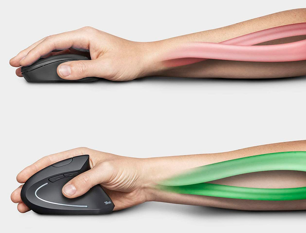 SOURIS Q-CONNECT OPTIQUE SANS FIL ERGONOMIQUE VERTICAL DPI  800/1200/1600 PILES AAA       COLORIS NOIR