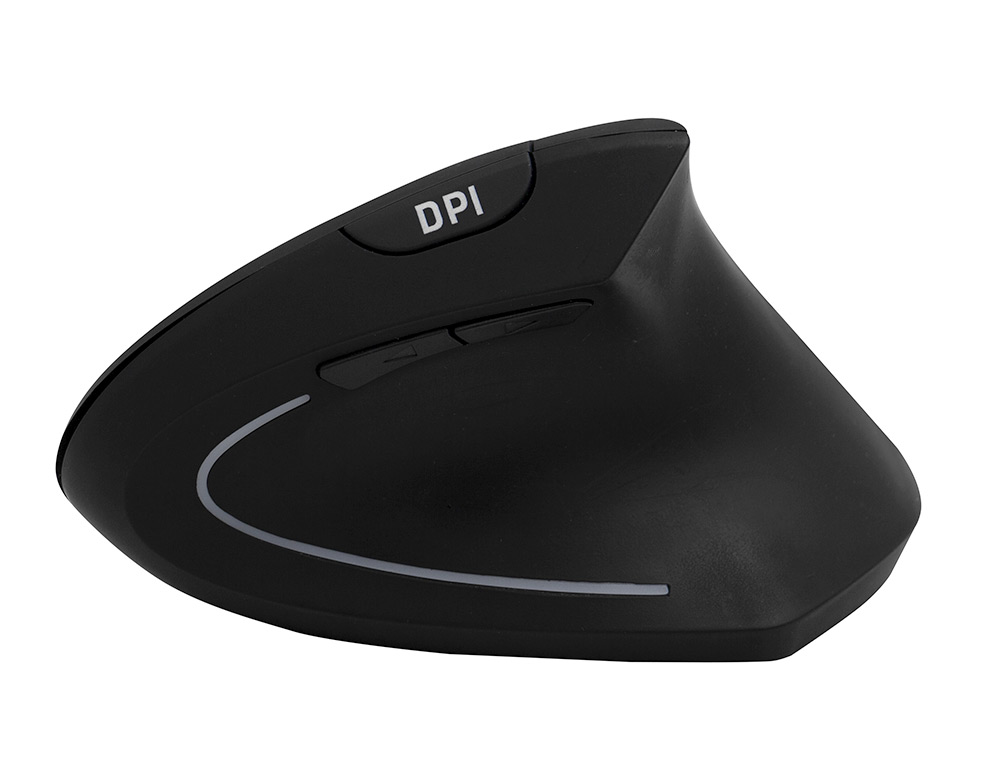 SOURIS Q-CONNECT OPTIQUE SANS FIL ERGONOMIQUE VERTICAL DPI  800/1200/1600 PILES AAA       COLORIS NOIR
