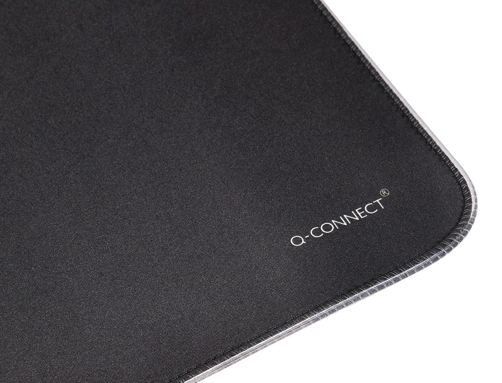 TAPIS SOURIS Q-CONNECT GAMING LUMIERE LED CONNECTION USB    350X250X3MM COLORIS NOIR