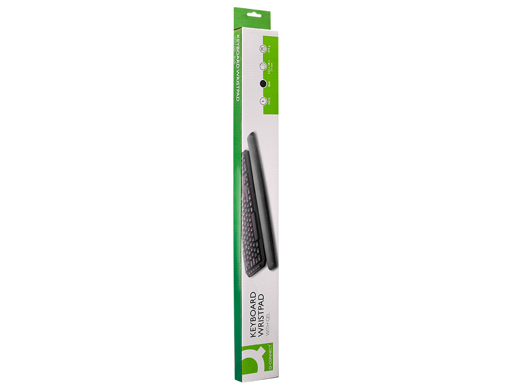 REPOSE-POIGNETS Q-CONNECT GEL POUR CLAVIER 525X58X17MM COLORIS NOIR