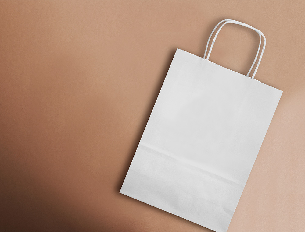 SAC PAPIER Q-CONNECT CELLULOSE S ANSE TORSADEE     240X320X10MM COLORIS BLANC