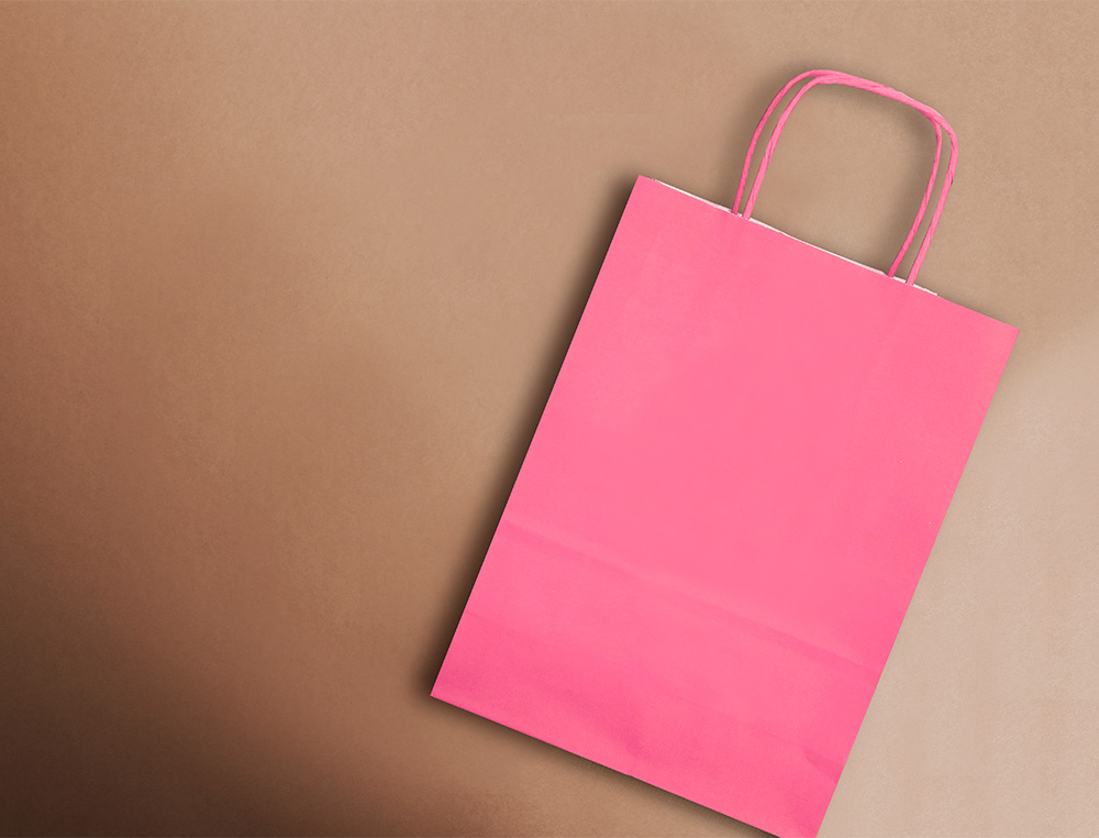 SAC PAPIER Q-CONNECT CELLULOSE S ANSE TORSADEE 240X320X10MM COLORIS ROSE