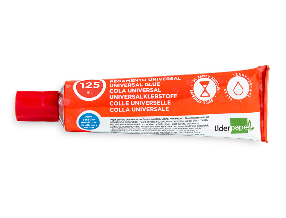 COLLE LIDERPAPEL UNIVERSELLE TRANSPARENTE TUBE 125ML