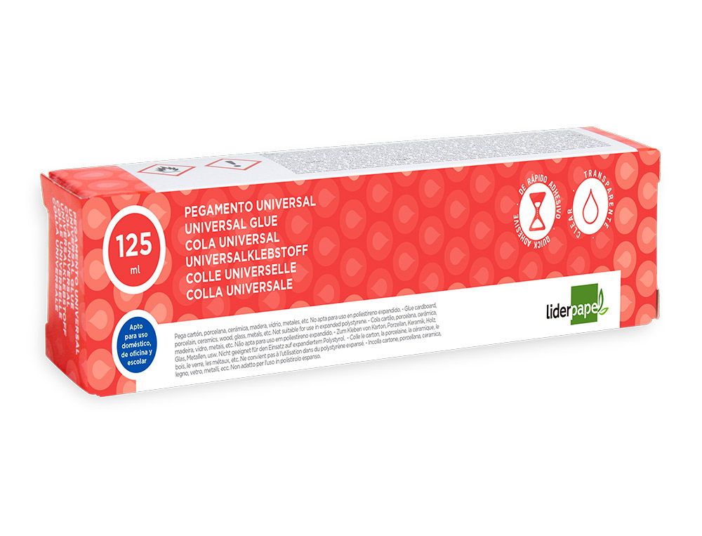 COLLE LIDERPAPEL UNIVERSELLE TRANSPARENTE TUBE 125ML