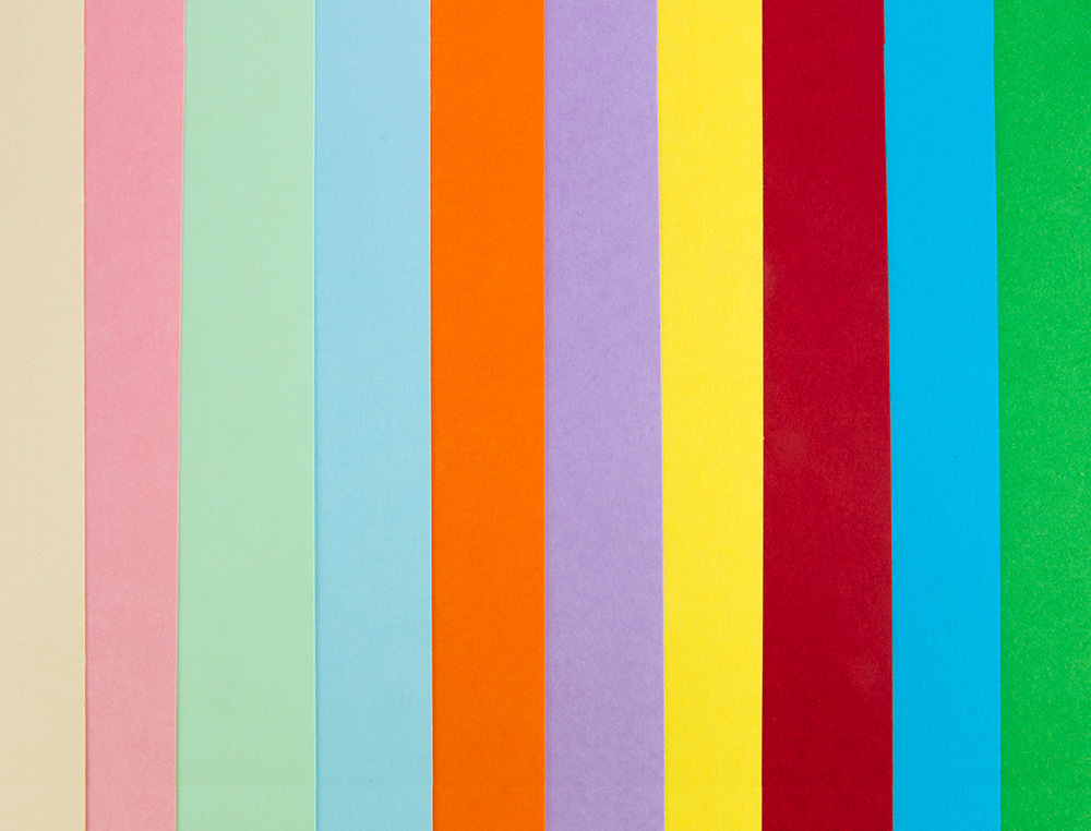 PAPIER CARTONNE LIDERPAPEL 50X65CM 180GR COLORIS ASSORTIS PAQUET 10 FEUILLES