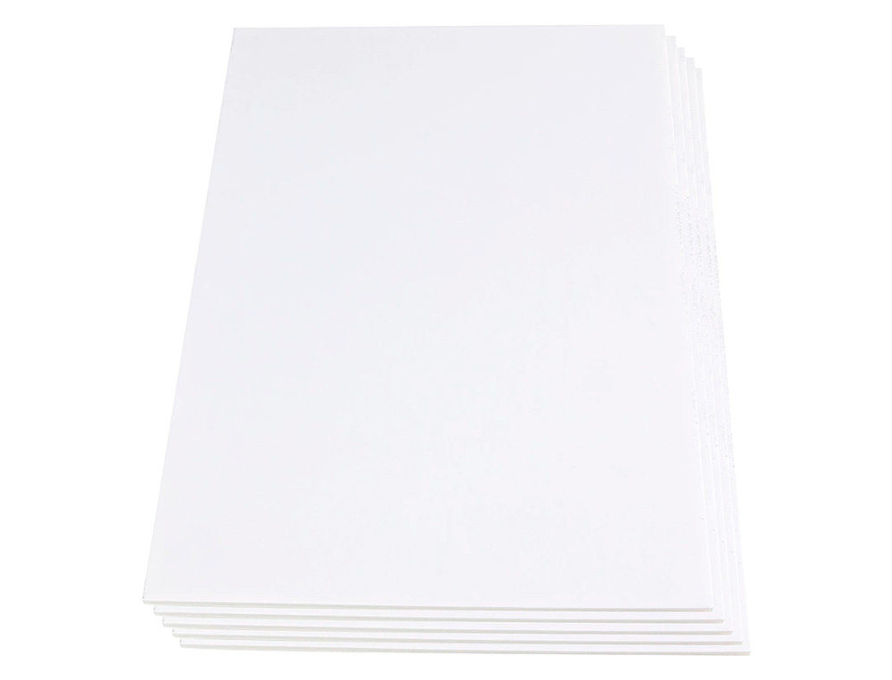 CARTON PLUME LIDERPAPEL ADHESIF 1 FACE 70X100CM       EPAISSEUR 10MM COLORIS BLANC
