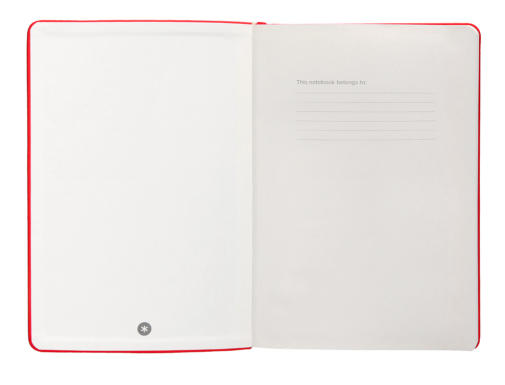CARNET FERMETURE ELASTIQUE ANTARTIK NOTES COUVERTURE RIGIDE A5 PAPIER UNI IVOIRE 100 FEUILLES 80GR FSC COLORIS ROUGE