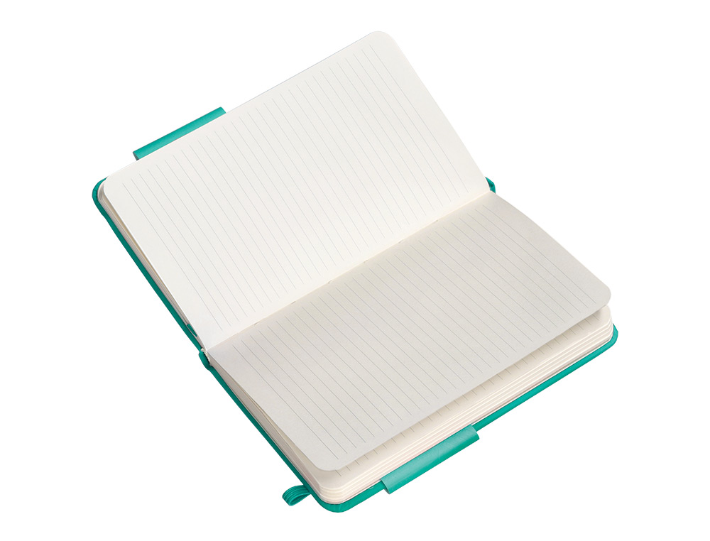 CARNET FERMETURE ELASTIQUE ANTARTIK NOTES COUVERTURE RIGIDE A6 LIGNE 100 FEUILLES 80GR FSC COLORIS VERT MENTHE