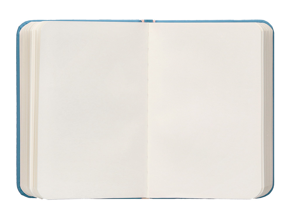 CARNET A7 ANTARTIK NOTES PAPIER UNI IVOIRE COUVERTURE RIGIDE FERMETURE ELASTIQUE 80 PAGES 80GR COLORIS BLEU CIEL